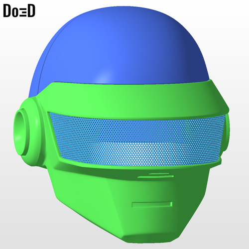 Daft Punk Silver / White Thomas Bangalter Helmet | 3DPrintable