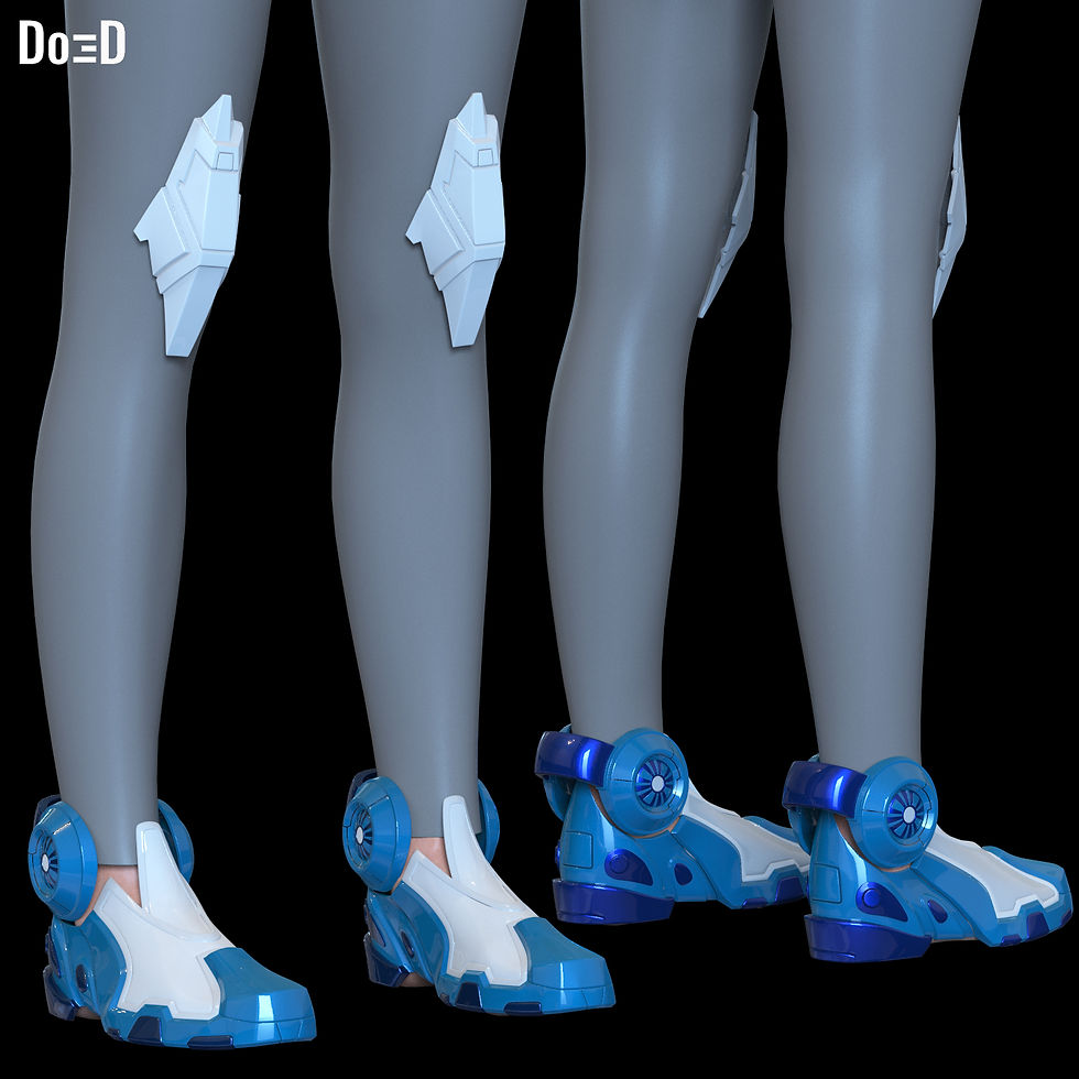 Thumbnail: Invisible Woman Rivals Suit Shoulder Belt Boot Gauntlet Armors 3D Model STL #IW4