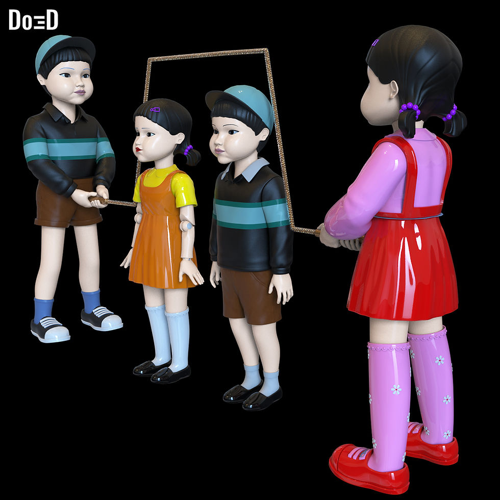 Thumbnail: Bundle: Young-hee Cheol-su All 4 Figures Squid Game Season 3 | 3D Model #SB214