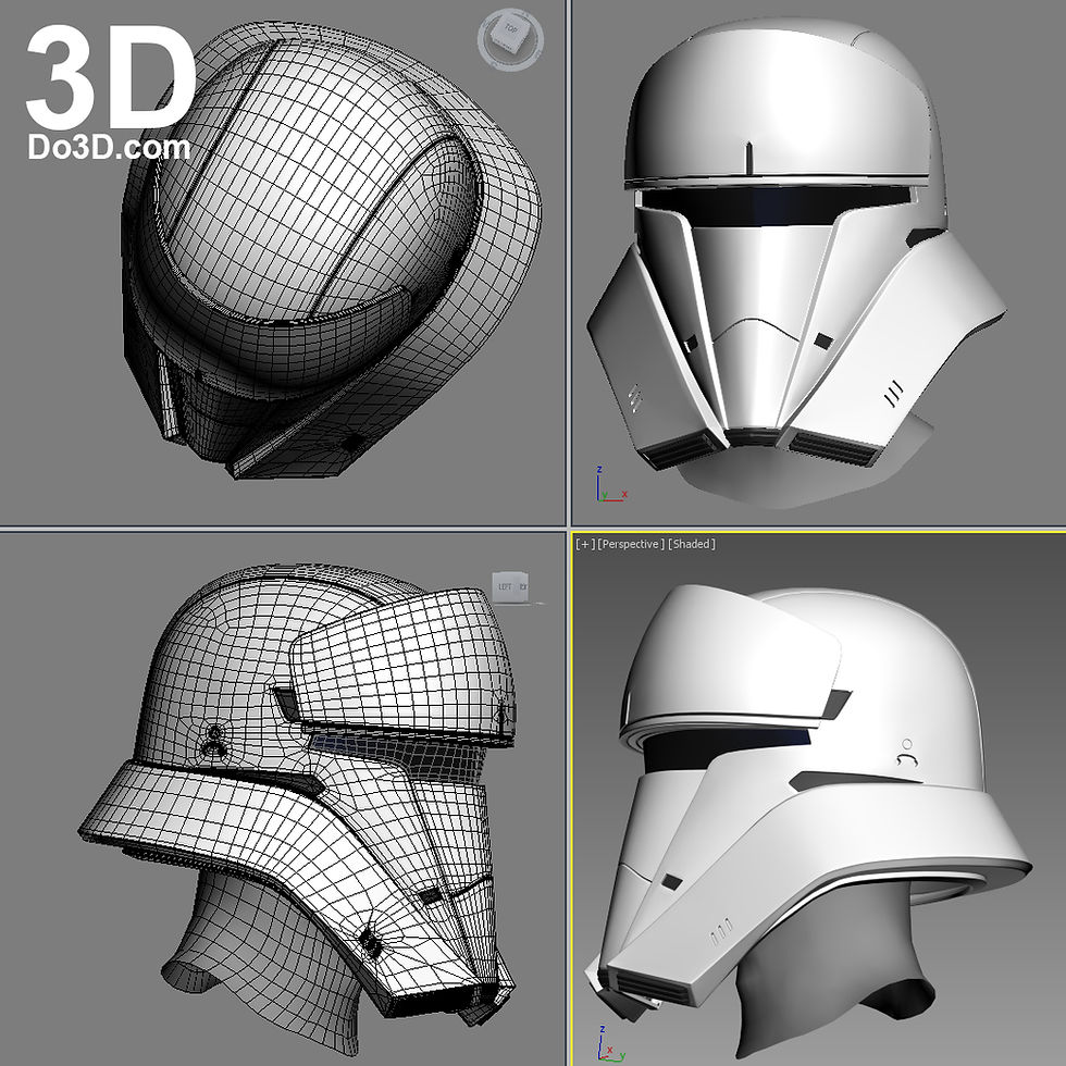 Thumbnail: Hover Tank Trooper, Tanker, Commander Helmet Star Wars | 3D Model Project #1073