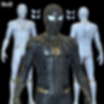 Spider-man Black & Gold Integrated Suit Inside Out 3D Print Model Preorder #IB44