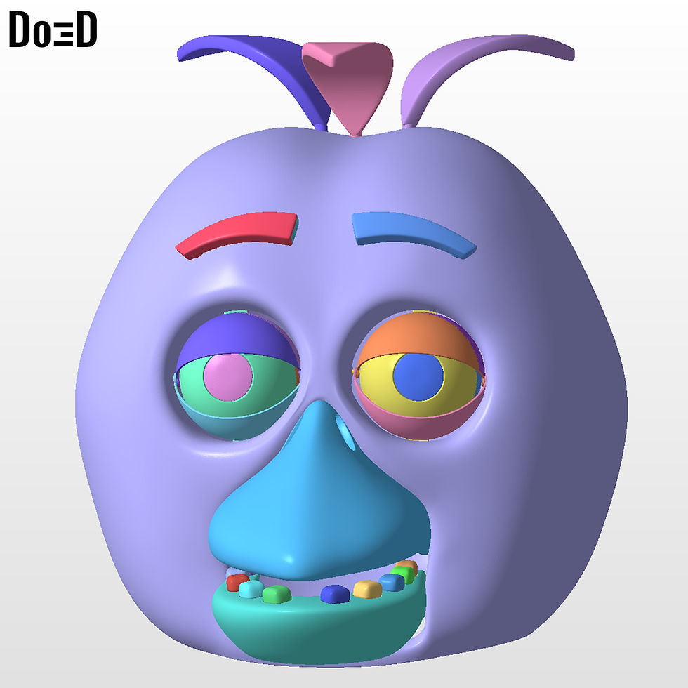 Thumbnail: Chica Helmet Five Nights at Freddy's | 3D Printable Model Fil