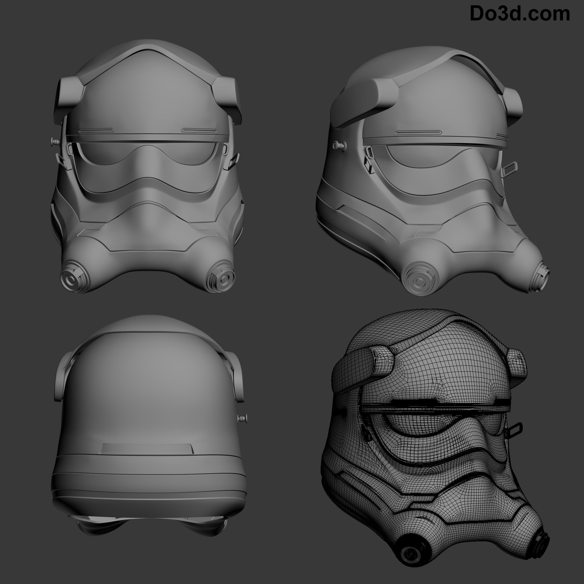 Tie Pilot Helmet from Star Wars VII: The Force Awakens  | 3D Printable Model #34