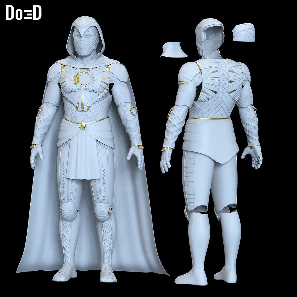 Moon Knight Full Set with Body Armor Shells 3D Printable Model Print File #K91