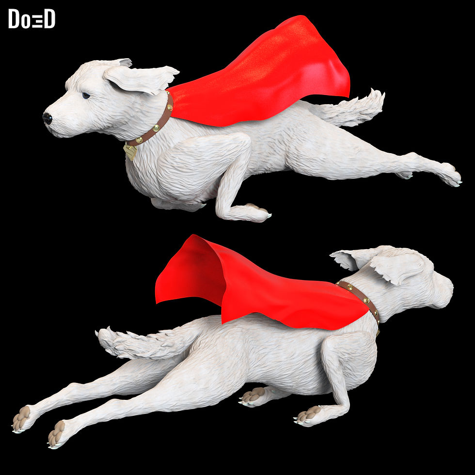 Thumbnail: Krypto the Superdog Statue Life Size & Custom Scale STL 3D Printable Model #KS31