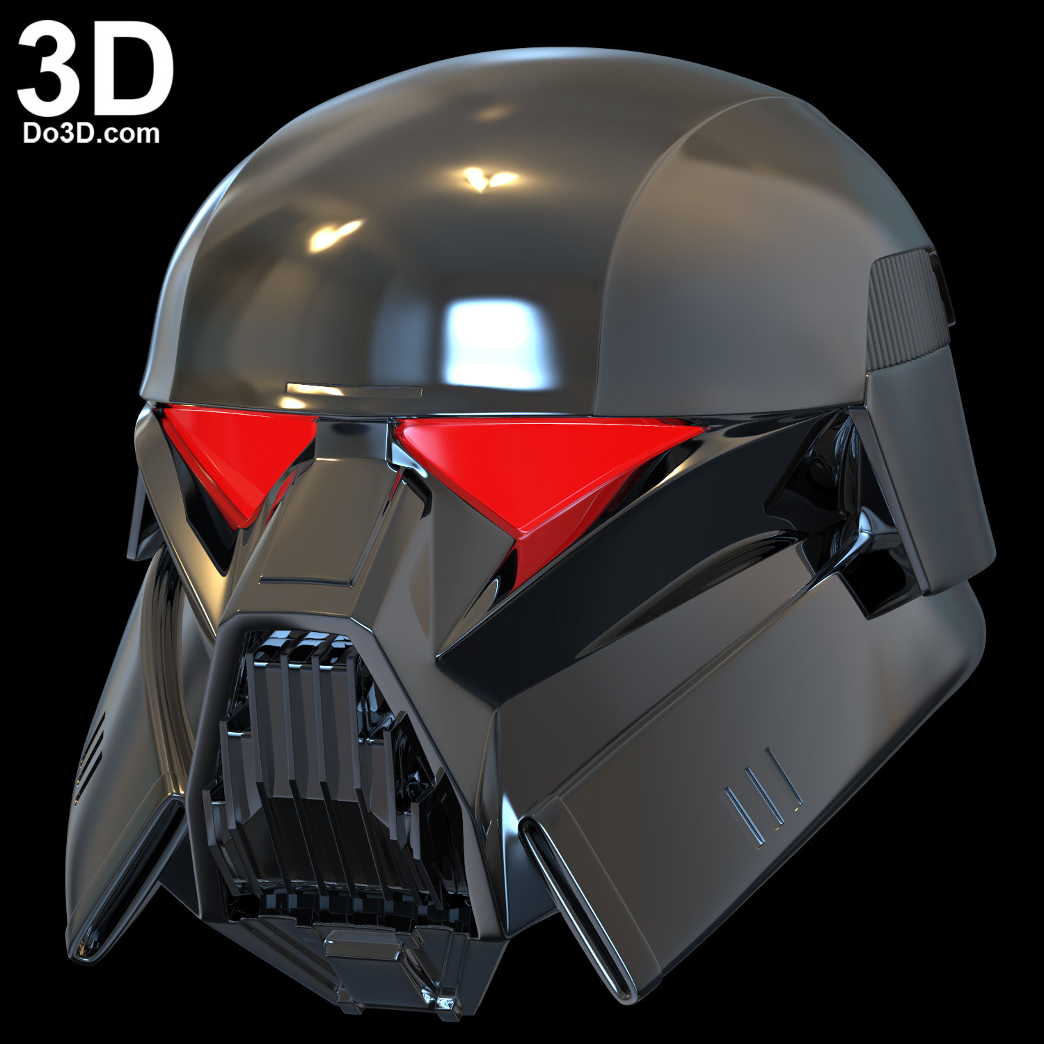 DarkTrooper Helmet Star Wars Mandalorian Dark Trooper | 3D Printable Model #DT46