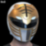 White and Gold Ranger Helmet Mighty Morphin Power Rangers MMPR 3D Model #W55