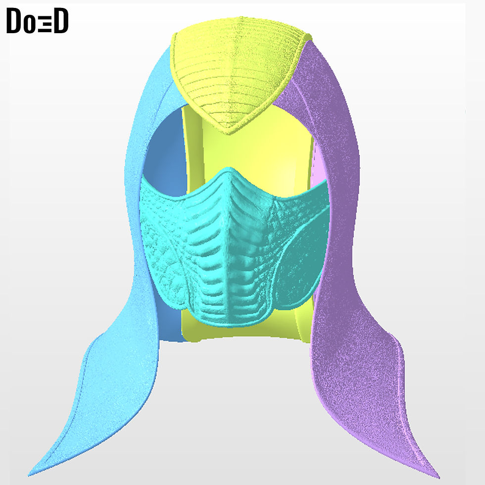 Thumbnail: Noob Saibot Mask & Hood Bi-Han Mortal Kombat Movie 2 3D Print File #NSB73