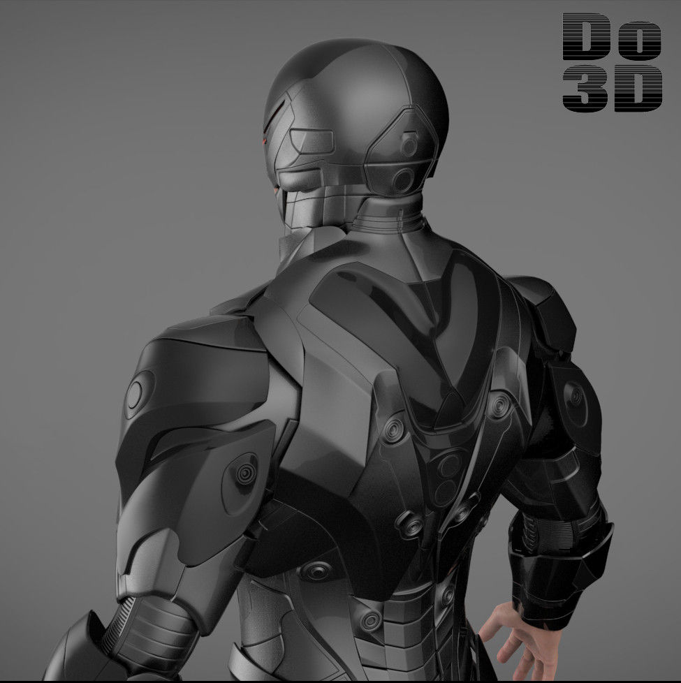 Thumbnail: RoboCop 2014 Black Suit | 3D Printable Model Print STL File #41