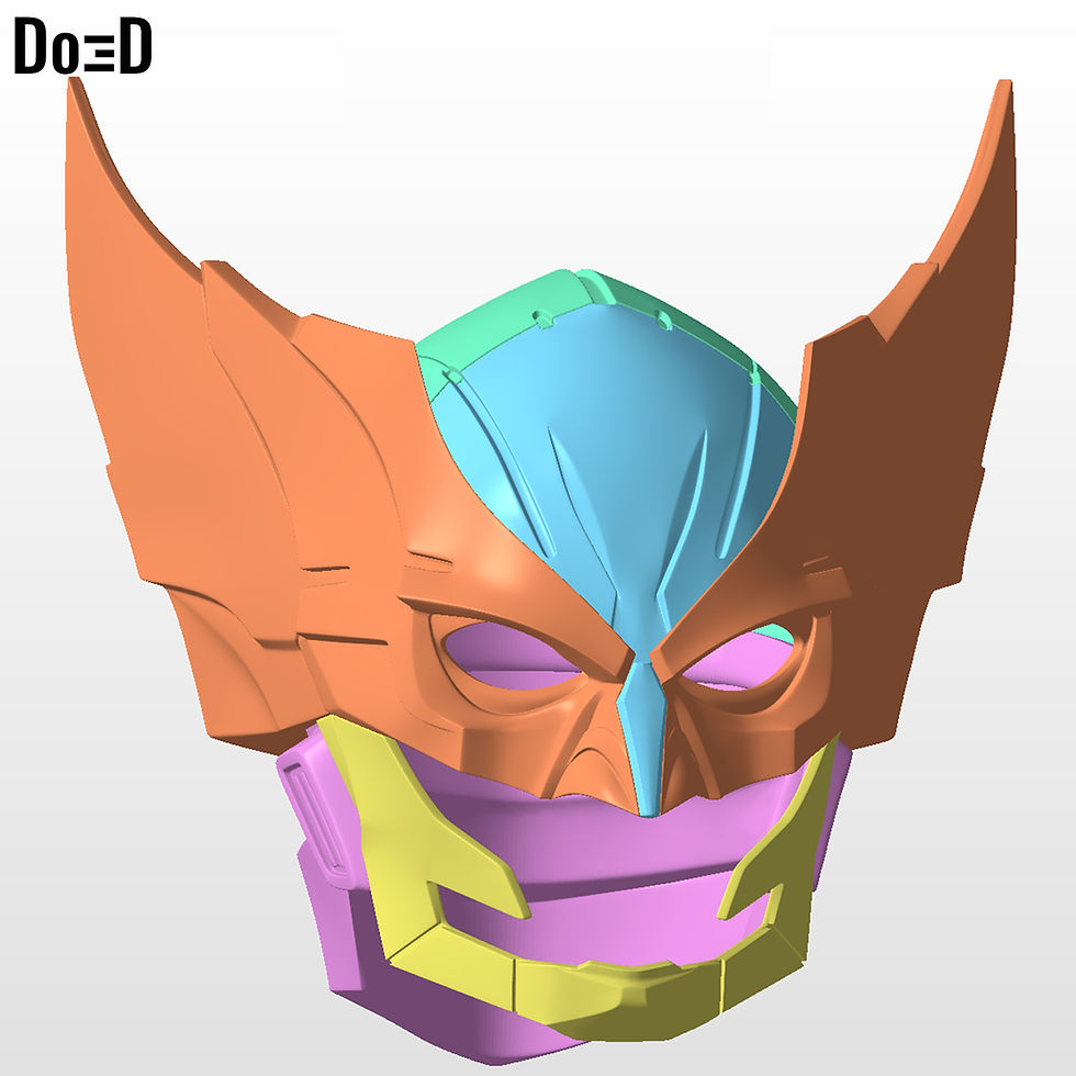 Thumbnail: Armored Wolverine Helmet X-Men Variant Play Arts Kai | 3D Printable Model #A1997