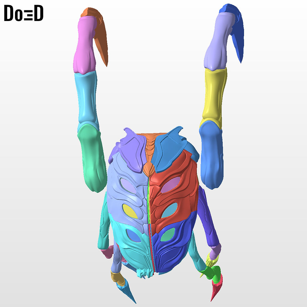 Thumbnail: Lady Beetle 3D Printable Model (Blue Beetle) Print File STL #LB16