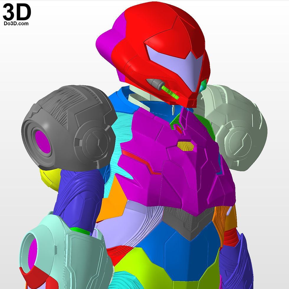 Thumbnail: Metroid Dread Samus Aran Full Body Armor 3D Printable Model Print File STL MS904