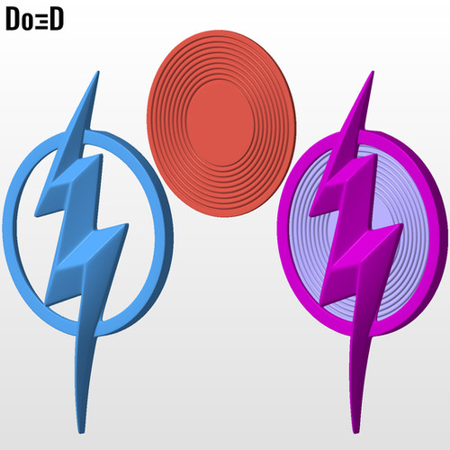 The Flash 2023 emblem logo 3D Printable Model STL Do3D