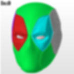Thumbnail: Deadpool 3 Helmet 3D Printable Model Print File STL #D807
