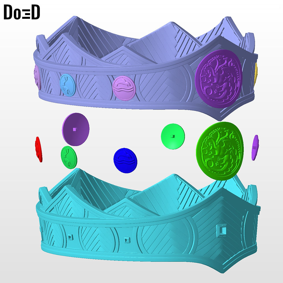 Thumbnail: Rhaenyra Targaryen Crown King Viserys House of the Dragon 3D Printable Model #R6