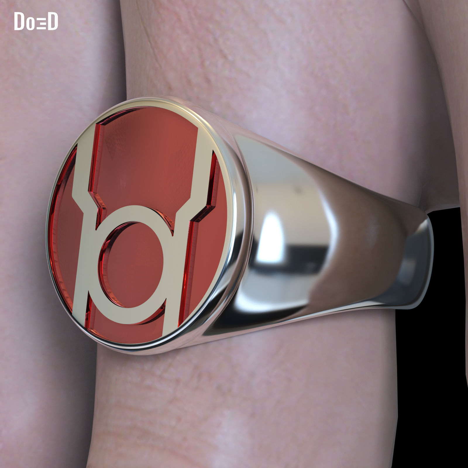 Red Lantern Ring | 3D Printable Model Print File STL #RL15