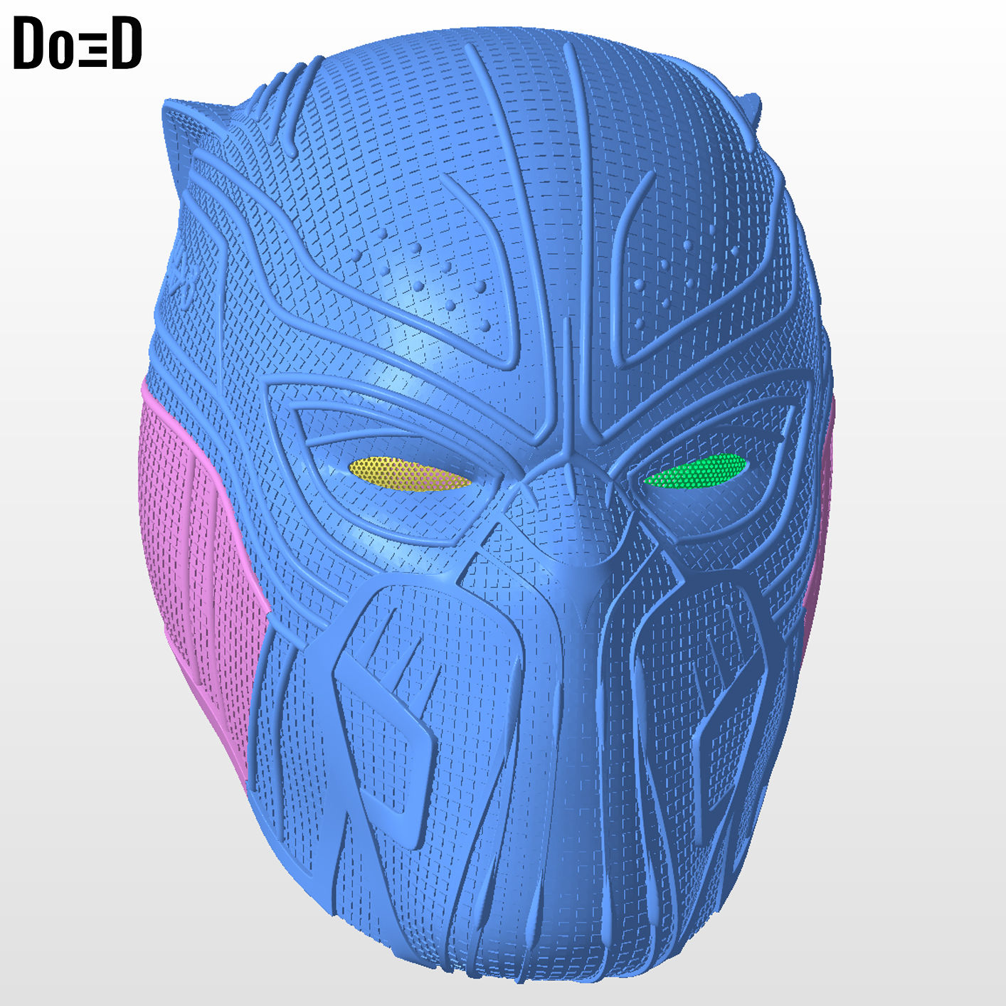 Golden Jaguar Black Panther Helmet | 3D Printable Model STL #4231
