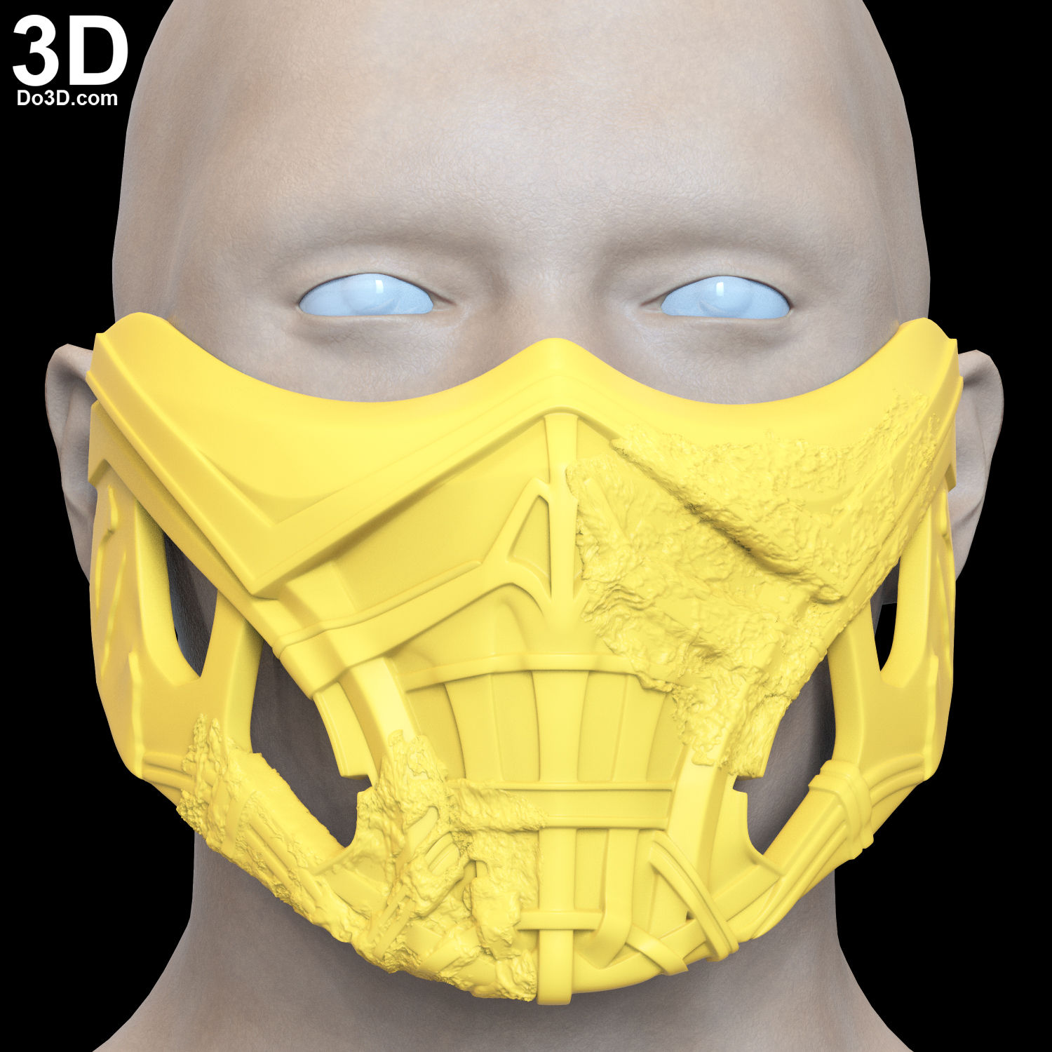 Mortal Kombat 2021 Scorpion Mask 3D Printable Model Print File STL #SC53