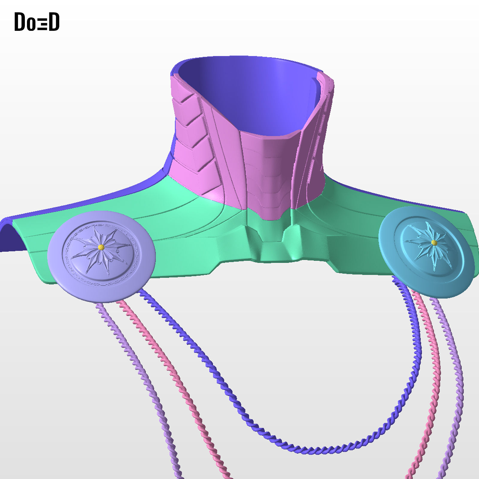 Neck Seal Armors Latverian Witch | 3D Printable Model STL File #LV104