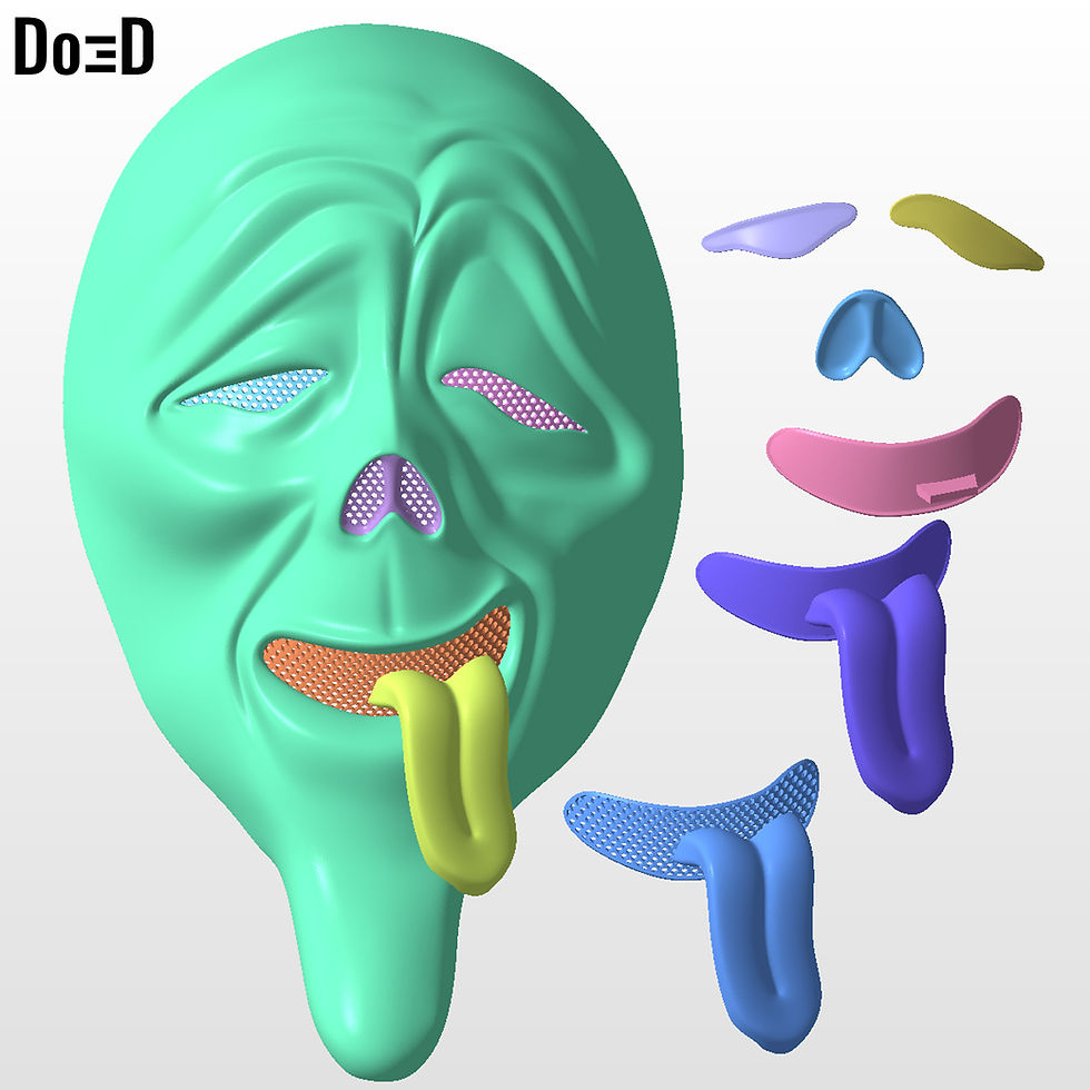 Thumbnail: Wazzup Ghostface Mask Scary Movie High Tongue Out 3D Printable Model STL #GFS628