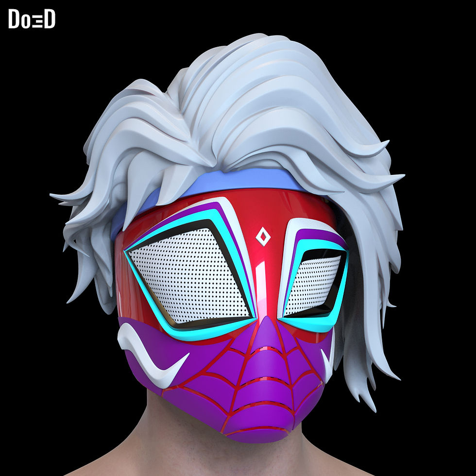Thumbnail: Pavitr Prabhakar Indian Spider-Man Across the Spider-Verse Helmet 3D Model #P19