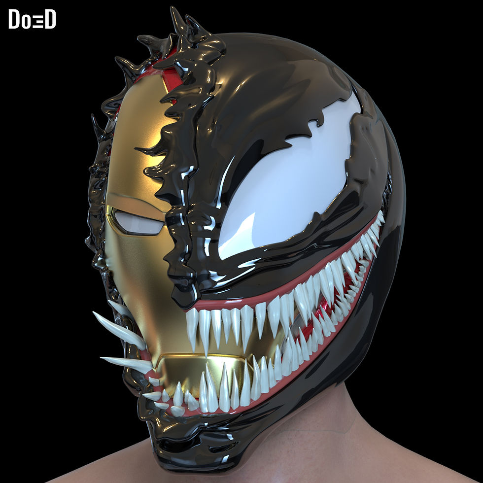 Thumbnail: Swappable Venom Helmet Venomized Iron Man | 3D Printable Model #VIM1