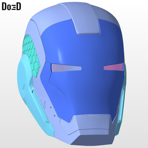 iron man gemini helmet Iron Man Mark XXXIX Gemini Armor MK 39 Starboost 3D Printable Model STL  File #37