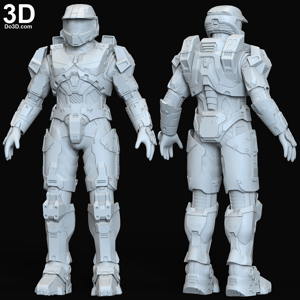 Halo Infinite Master Chief Full Body Armor + Helmet | 3D Model Project #6330
