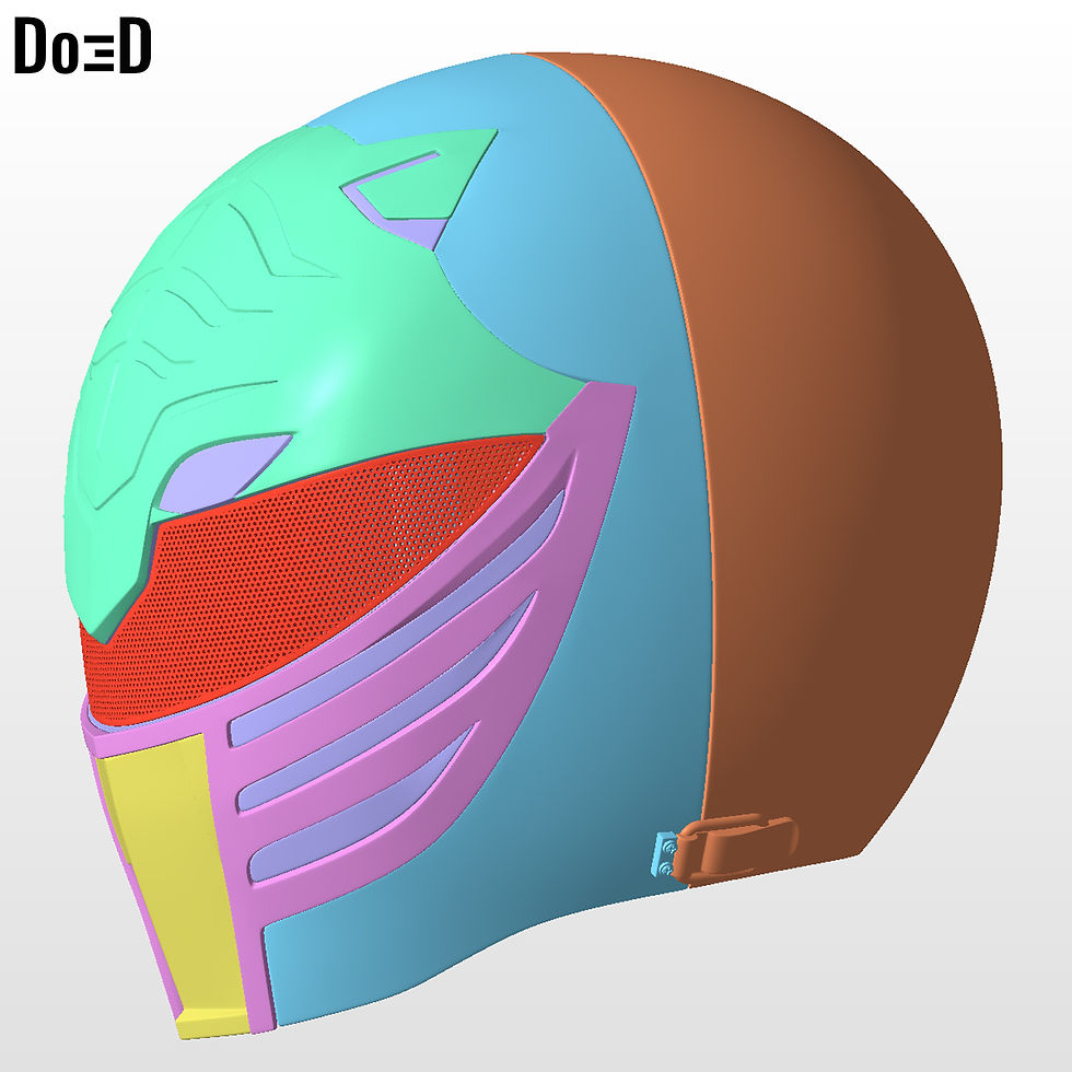 Thumbnail: 3D Printable Model: White and Gold Mighty Morphin Power Rangers MMPR STL #2352