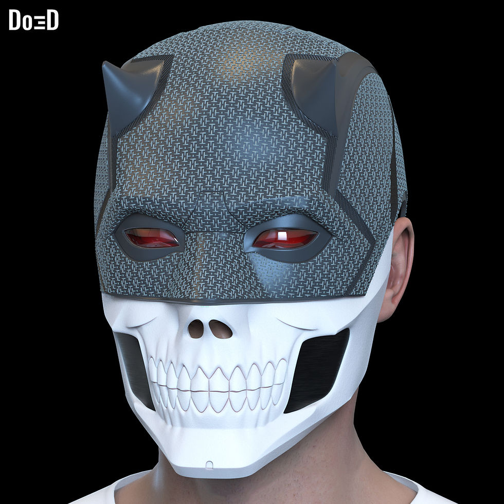 Thumbnail: DeathDevil Daredevil Black Helmet Skull | 3D Printable Model Print File STL #DD3