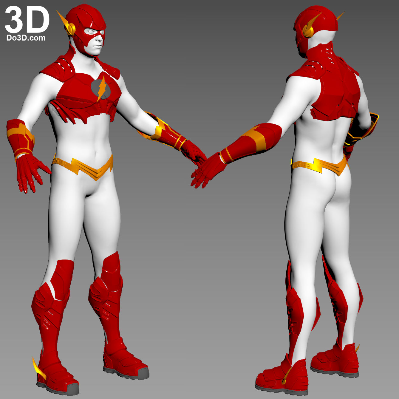 The Flash Injustice Full Body Armor Suit | 3D Model Project #3381