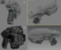 Gears of War GOW 3 C.O.G. Snub Pistol Gun  | 3D Model Project #1768