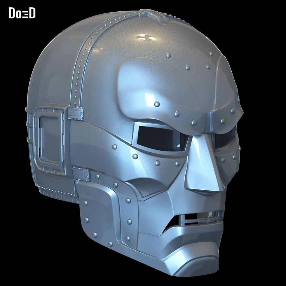 Thumbnail: Doctor Doom 2 in 1 Helmet SDCC D23 Fantastic Four Mid Credit Mask 3D Model #DD21