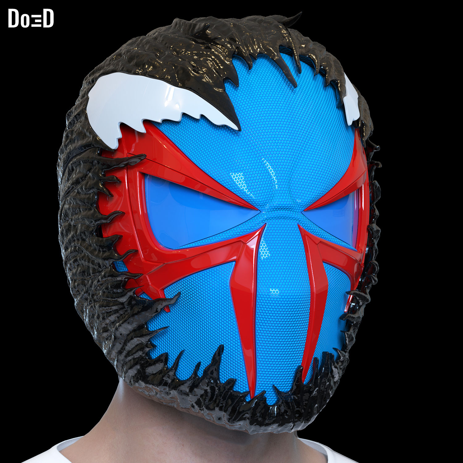 Venomized Spider-man 2099 Helmet Venom STL 3D Printable Model STL #VS2099