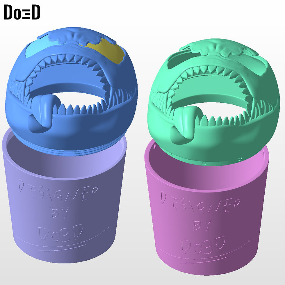 Thumbnail: Venom Popcorn Bucket / Container Do3D Screamer 3D Printable Model File STL #V28