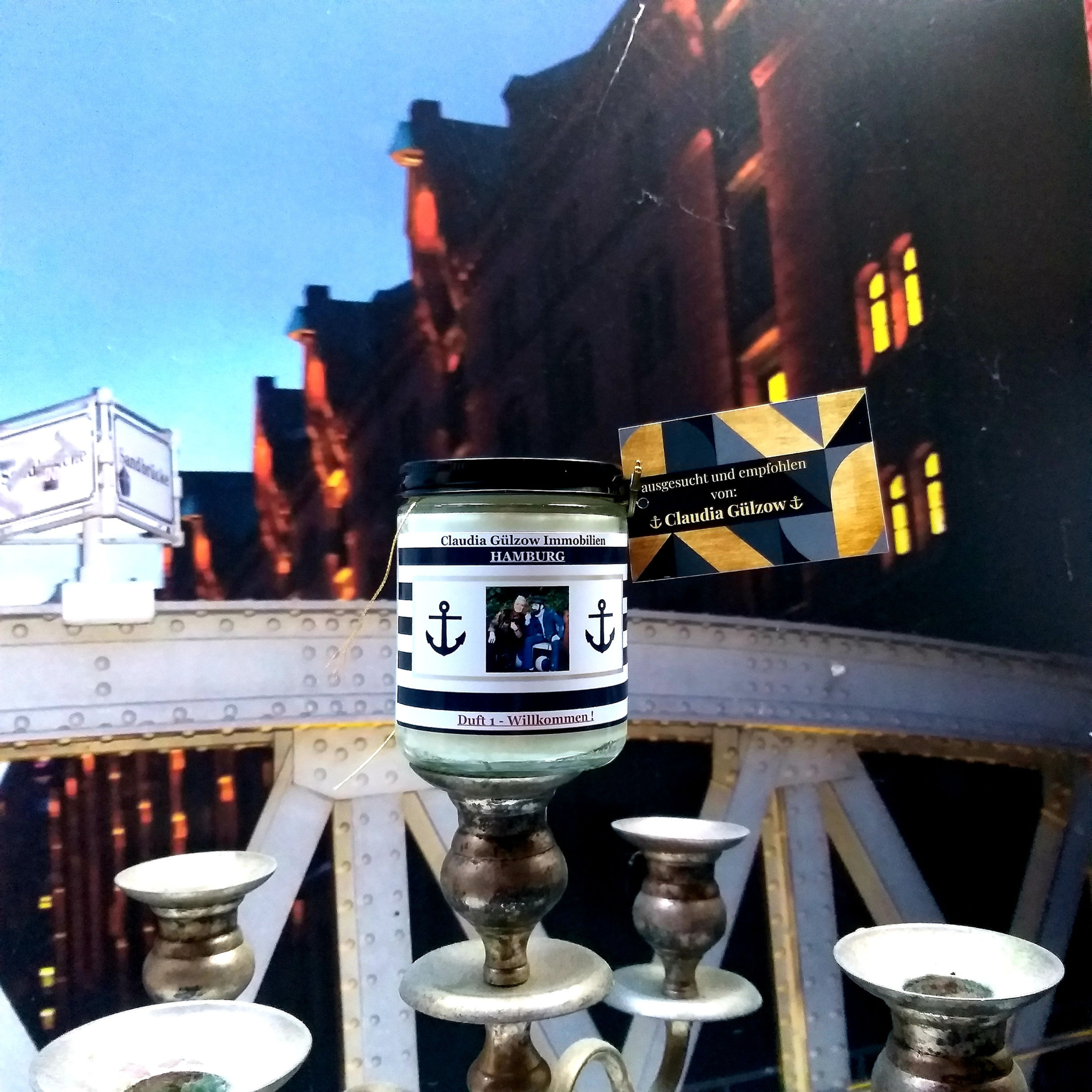 Duftkerze Claudia Gülzow Nr.1 Willkommen! Meer-Vanille