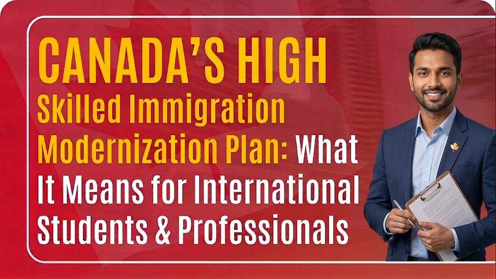 Canada’s High-Skilled Immigration Modernization Plan: What It Means for International Students & Professionals