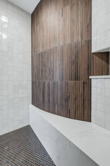 the Stonehaven - quality crafted homes - Fort Wayne homes - homes for sale Fort Wayne - new construction homes - villages of arneo - master shower - wood shower
