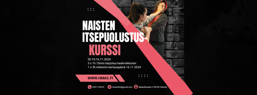 Uusi naisten itsepuolustuskurssi 30.10.2024 alkaen!