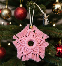 Pink Macrame Star
