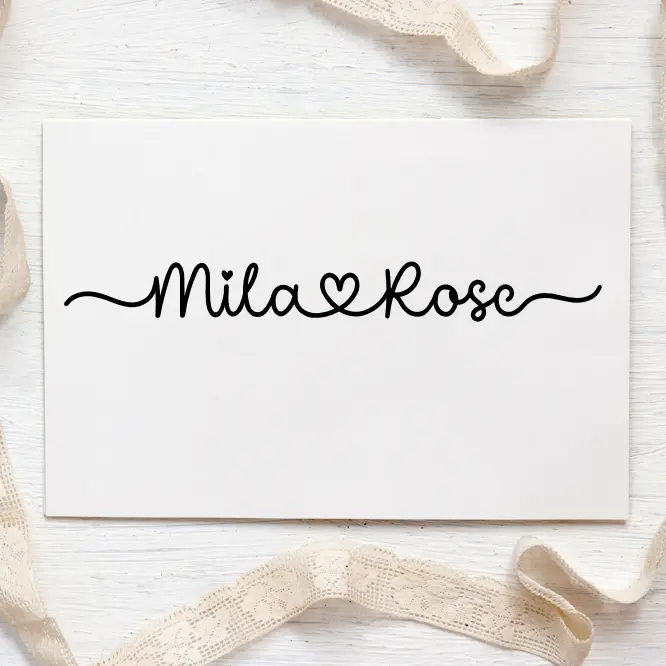 Thumbnail: Personalised Heart Connected Names for Weddings and More