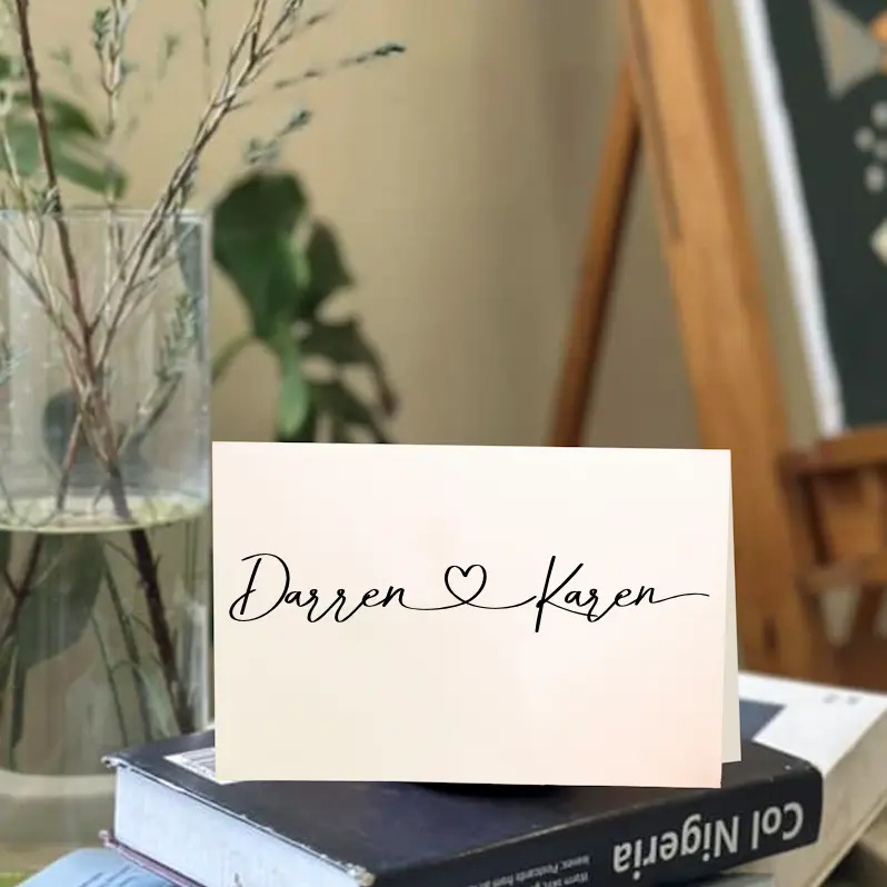 Thumbnail: Personalised Heart Connected Names for Weddings and More