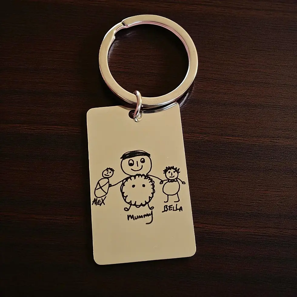 Thumbnail: Personalised Kid's Drawing Keyring