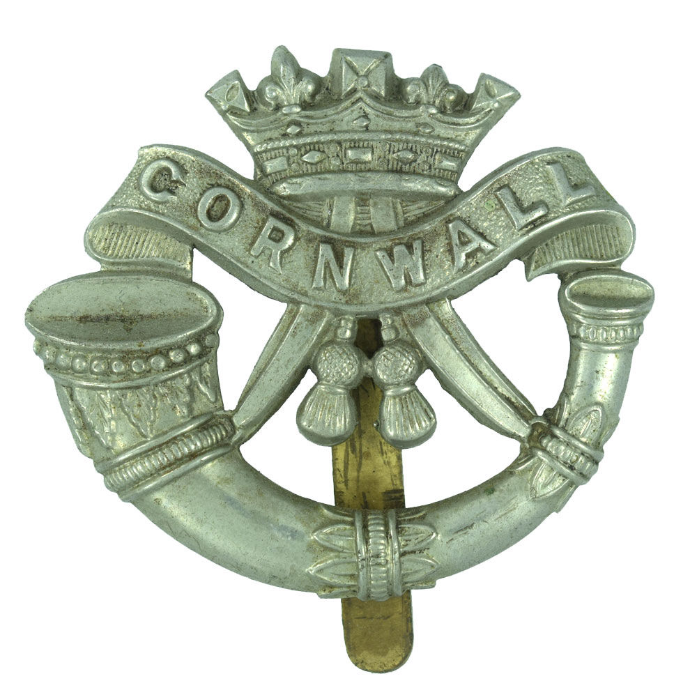 A WW2 British Duke of Cornwalls Light Infantry Cap Badge