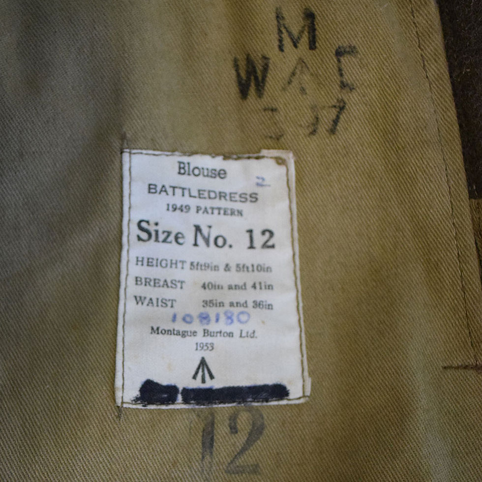 ภาพขนาดย่อ: เสื้อสนามแพทเทิร์นของอังกฤษหลังสงครามโลกครั้งที่สอง ปี 1949 ยศพันโท รอยัลซัสเซ็กซ์