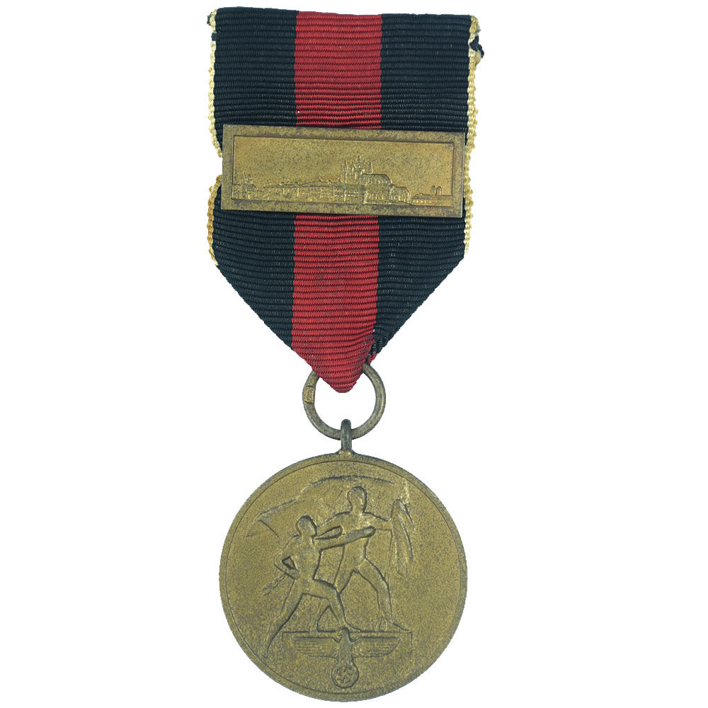 A German 1936 Sudetenland Medal with Prague Castle Bar
