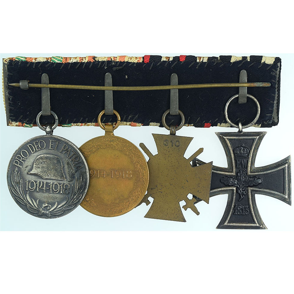 Thumbnail: A WW1 German / Austrian Group of Four Medals