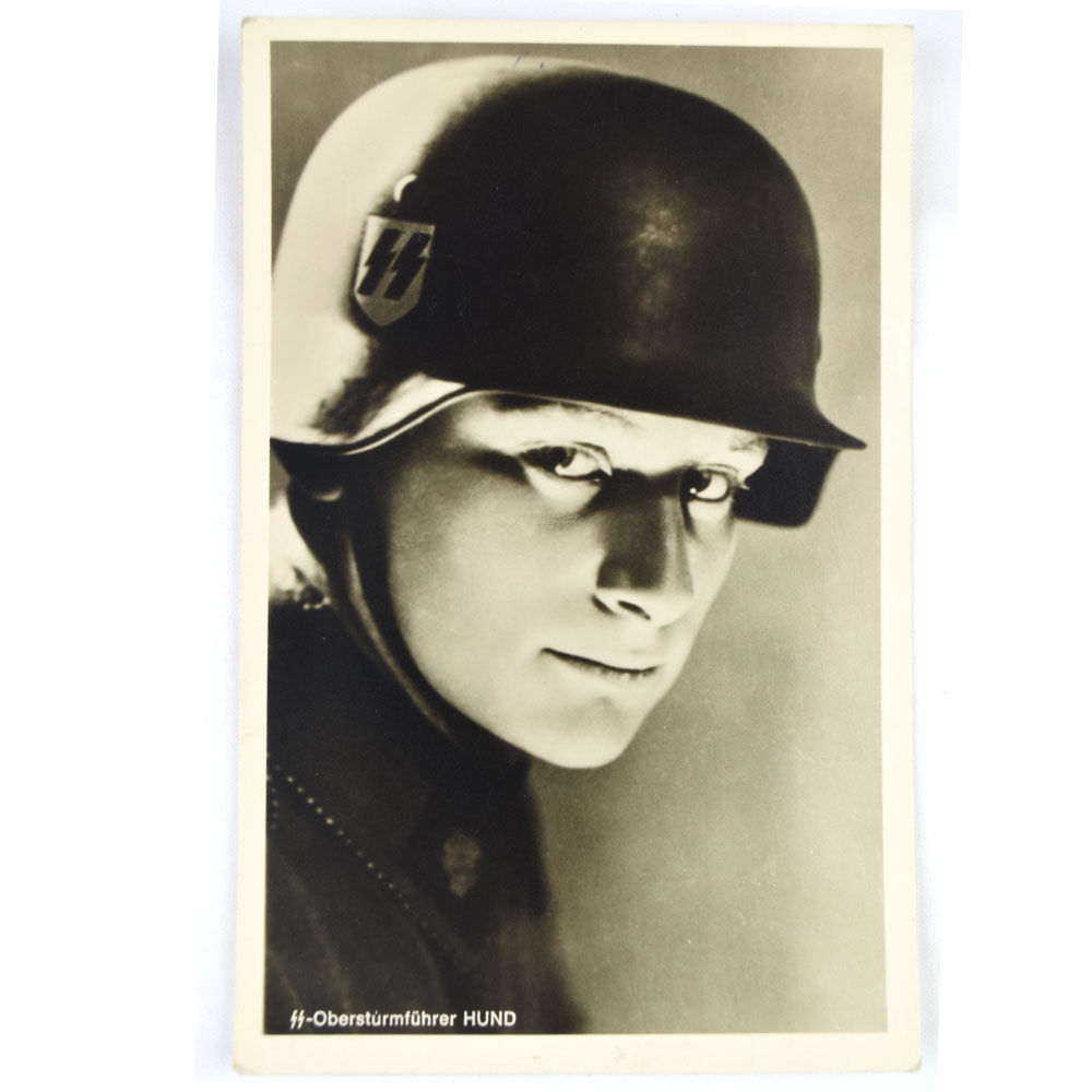 ภาพถ่ายโปสการ์ดผู้ชนะ Knights Cross, SS Obersturmfuhrer Hund