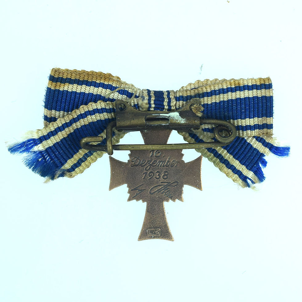 Thumbnail: A German Third Reich Miniature Mothers cross in Bronze