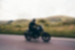 A Ducati Scrambler on the road in the 2025 Malle Rally